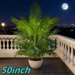 50-Inch Giant Artificial Palm Tree Realistic Full Lush Greenery Indoor Outdoor All-Season Decor for Home Office Wedding Party - Image 2