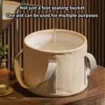 Portable Collapsible Foot Bath Basin With Handles Perfect For Soaking Feet Traveling Camping And Outdoor Activities - Image 3