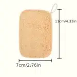 6pcs Natural Loofah Exfoliating Sponges - Gentle Body Scrubber for Shower & Bath, Bamboo Fiber Cleaning Pads - Image 4