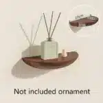 Semicircle Wooden Wall Shelf Solid Wood Partition Wall Rack Wall Hanging Background Floating Projector Display Stand Decor Eco Friendly - Image 10