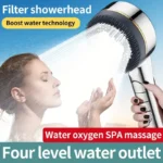 4-Speed Filtered Supercharged Shower Head – High-Pressure Water-Saving with Filter & Multi-Function Modes - Image 2