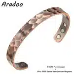 Premium Pure Copper Bracelets Women Vintage Style Magnetic Therapy Open Cuff Bangle Jewelry Gifts Antique Copper Plated Plant Pattern - Image 12