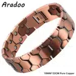 ARADOO Men's Pure Copper Bracelet 3500 Gauss 3X Strongth Magnetic Therapy Link Bracelets - Image 13