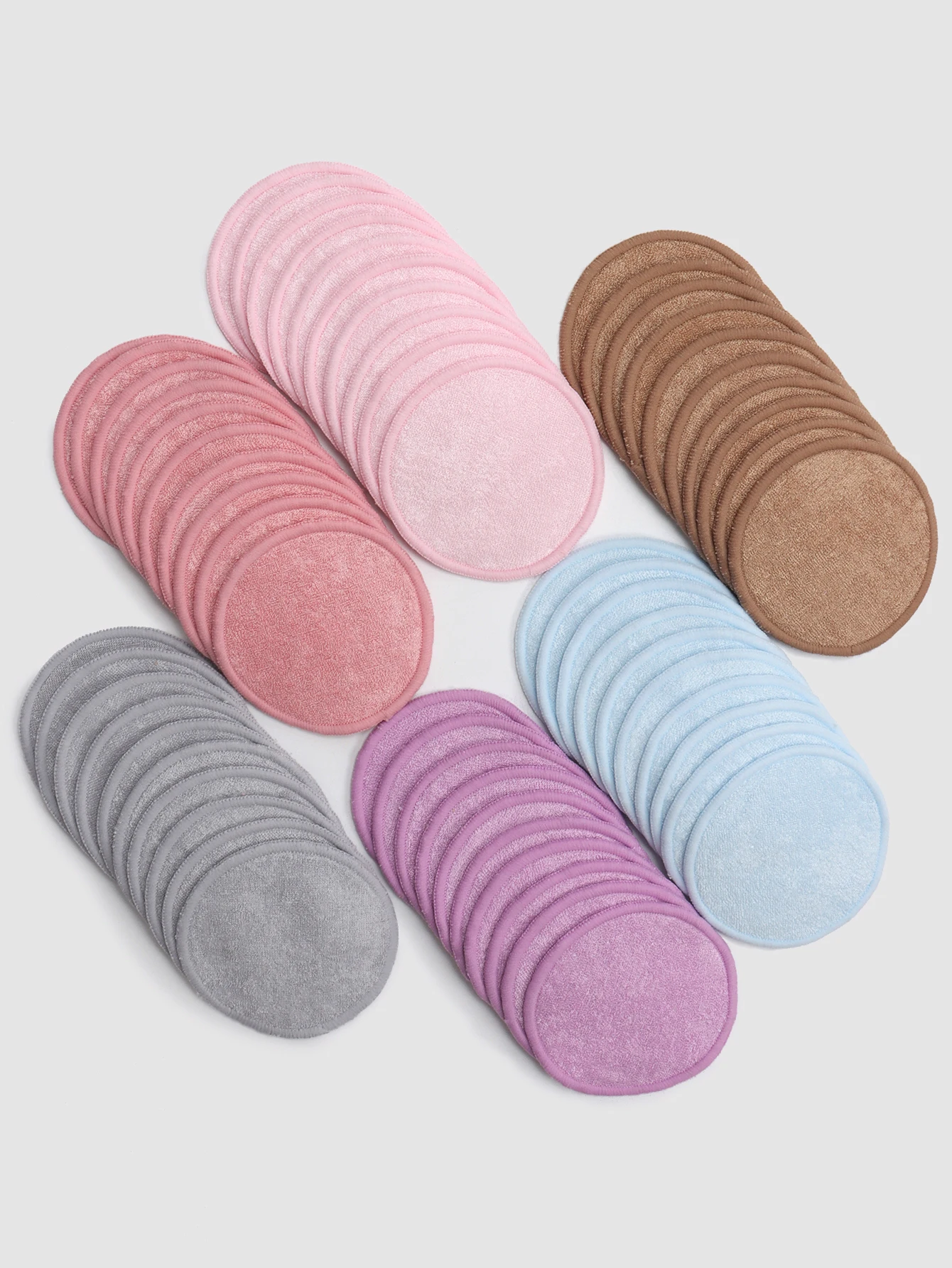 S676bacd700954bc0bc0b5f3a41bfcd33c.webp 5/10/20Pack Reusable Makeup Remover Pads Washable Face Cleansing Puff Cloth Clean Sponge Liquid Cream Tools Cosmetic Remover - Image 1