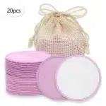 Double Round Makeup Remover Pads 20Pcs + Cleaning Mesh Bag, Machine Washable, Reusable, Suitable for All Skin Types - Image 13