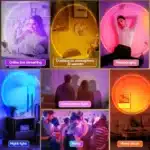 Sunset Lamp Projector 16 Colours RGB LED Night Light | Multicolor Changing Mood Light | Photography Selfie Party Decor | Christmas Gift for Women - Image 5