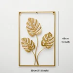 CIFBUY Jungle Plant Shape Iron Wall Hanging Modern Fashion Hanging Iron Metal Wall Hanging Wall Decoration Painting Wall Sticker - Image 3