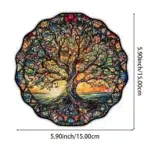 5.9inch Tree of Life Wall Art Decor Sun Hanging Sign Round Indoor Outdoor Window Acrylic Welcome Plate Pendant Decoration - Image 7