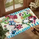 Cartoon Funny Keroro Gunsou Frog Floor Mat Floor Carpet Kids Room Bedroom Decoration Balcony Anti Slip Doormat Hotel Flannel Polyester - Image 10
