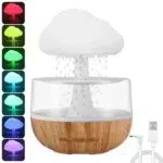 Rain Cloud Humidifier Rain Colorful Mushroom Cloud Raindrop Atmosphere Lamp Night Light Essential Oil Small Aromatherapy Machine