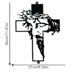 1set Metal Cross Sign Wall Art Decoration, Easter Thanksgiving Wall Hanging Decoration,Office living Room Wall Decor Room Decor - Image 2