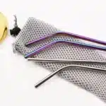 5pcs 304 Stainless Steel Straws Gold Reusable Straws Set Bent Drinking Straw With Bag Cleaning Brush Party Home Bar Accessory - Image 4