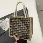 Retro Braided Jute Tote Bag – Large Capacity Beach & Grocery Bag, Women’s Boho Handbag & Lunch Tote - Image 17