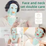 LED 8 Colors Face Mask and Neck Red Light  Near Infrared Therapy Anti Aging Wrinkle Acne Pore Oil Control Skin Tighten Whiten - Image 4