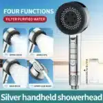 4-Speed Filtered Shower Head High Pressure Water Saving | Handheld Multi-Function Round Shower Head with Filter | Supercharged Bath Shower - Image 7
