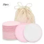 Double Round Makeup Remover Pads 20Pcs + Cleaning Mesh Bag, Machine Washable, Reusable, Suitable for All Skin Types - Image 16