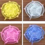 6PCS Silicone Food Cover Lids Set | Reusable Airtight Stretch Bowl Covers | BPA-Free Elastic Kitchen Food Storage Caps | Fridge Oven and Freezer Safe Seal Lids - Image 5