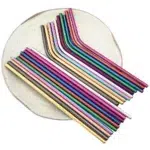5pcs 304 Stainless Steel Straws Gold Reusable Straws Set Bent Drinking Straw With Bag Cleaning Brush Party Home Bar Accessory - Image 6