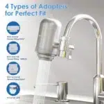 Stainless Steel Faucet Water Filter NSF Certified Kitchen Tap Purifier Removes Lead Chlorine Bad Taste Activated Carbon Pre Filtration - Image 5