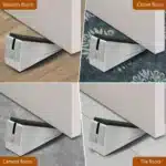 Stainless Steel Heavy Duty Door Stopper Non Slip Rubber Adjustable Spring Door Wedge Bottom of Door Home Improvement Floor Mount - Image 5