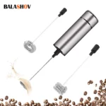 Electric Milk Frother Maker Wireless Handheld Stainless Steel Coffee Cappuccino Foam Maker USB Egg Beater Portable Blender - Image 2