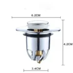 Universal Basin Drain Filter Pop-Up Sink Stopper Hair Catcher for Bathroom & Kitchen UK - Image 6