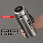 800ML-1L Stainless Steel Thermos Bottle 304 Tea Bottle Car Vacuum Bottle with LED Temperature Display Portable Drinking Cup