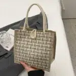 Retro Braided Jute Tote Bag – Large Capacity Beach & Grocery Bag, Women’s Boho Handbag & Lunch Tote - Image 7