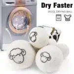 6pcs Eco-Friendly Wool Dryer Balls - Natural Fabric Softener, Reduce Static & Shorten Drying Time- Chemical-Free - Image 2