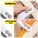 Mini Bag Sealer 2 in 1 Rechargeable Bag Sealer Heat Seal With Cutter and Magnet Bag Resealer Machine for Plastic Bags Snack Bags - Image 2