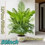 50-Inch Giant Artificial Palm Tree Realistic Full Lush Greenery Indoor Outdoor All-Season Decor for Home Office Wedding Party - Image 3