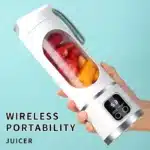 10 Blades Portable Fruit Juicer 450ml Capacity 3 Gears USB Rechargeable Blender Ice Crusher Shakes Smoothies Juicer Cup 40W - Image 4