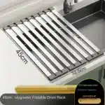 304 Stainless Steel Sink Drain Rack Foldable Telescopic Dish Drainer UK - Image 9
