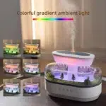 Rain Cloud Aroma Diffuser  Air Humidifier Water Drip Micro Landscape Ultrasonic Essential Oils Diffuser With 7 Night Light - Image 2