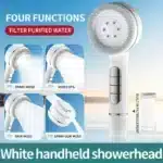 4-Speed Filtered Shower Head High Pressure Water Saving | Handheld Multi-Function Round Shower Head with Filter | Supercharged Bath Shower - Image 10