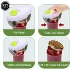 Electric Can Opener Smooth Edge Automatic | Jar & Bottle Opener | Double Ear Glass Can Opener | Practical Kitchen Opener Tool - Image 5