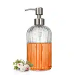 400ml Glass Soap Dispenser Refillable Bathroom Kitchen Lotion Pump UK - Image 7
