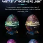 Galaxy Dinosaur Egg Projector Lamp | Bluetooth Starry Sky Night Light with Remote | Kids & Adults Bedroom Star Projector Light - Image 16