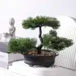 Artificial Bonsai Tree Zen Garden Accent PP Material Black Planter Home Office Party Decoration Desktop Artificial Plant 1 Piece - Image 5