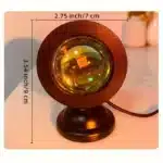Sunset Projection Light 16 Colour Spectrum | USB Remote Control Dynamic LED Mood Light | Moon Shape Night Light | Warm Home Bedroom Decor - Image 6