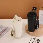 Stylish Ceramic Insulated Cup Stainless Steel Double Wall Vacuum Flasks Reusable Portable Travel Coffee Mug Kitchen Drinkware - Image 3