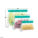 Reusable PEVA Silicone Food Storage Bags | Leakproof Stand-Up Ziplock Freezer Bags | BPA-Free Sandwich Snack and Meal Prep Bags | S, M, L Sizes - Image 5