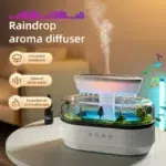 Rain Cloud Aroma Diffuser  Air Humidifier Water Drip Micro Landscape Ultrasonic Essential Oils Diffuser With 7 Night Light