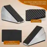Stainless Steel Heavy Duty Door Stopper Non Slip Rubber Adjustable Spring Door Wedge for Bottom of Door Home Improvement Dodgers - Image 3