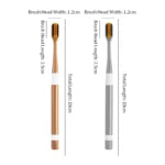 Bamboo Charcoal Toothbrushes 8 Pack | 2 Family Sets Ultra-Soft Wave Bristles | 100% Biodegradable Eco Toothbrush for Adults Couples and Sensitive Gums | Zero Waste Oral Care - Image 5