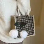 Retro Braided Jute Tote Bag – Large Capacity Beach & Grocery Bag, Women’s Boho Handbag & Lunch Tote - Image 10