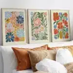 Vintage Boho Flower Art Poster Botanical Wall Art Print Picture Abstract Canvas Painting for Living Room Home Decoration
