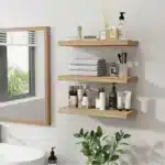 Wooden Floating Wall Shelf Art Storage Rack Rustic Wood Shelves For Wall Storage Wall Hanging Shelf Bedroom Home Decorations 1PC - Image 2