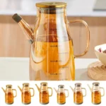 Glass Olive Oil Dispenser Bottle No-Drip Pourer Vinegar Container UK - Image 5