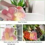 Reusable Produce Mesh Bags with Drawstring | 4 and 8 Pack Washable Vegetable Fruit and Grocery Storage Bags | Transparent Fridge and Shopping Organiser Bags - Image 5